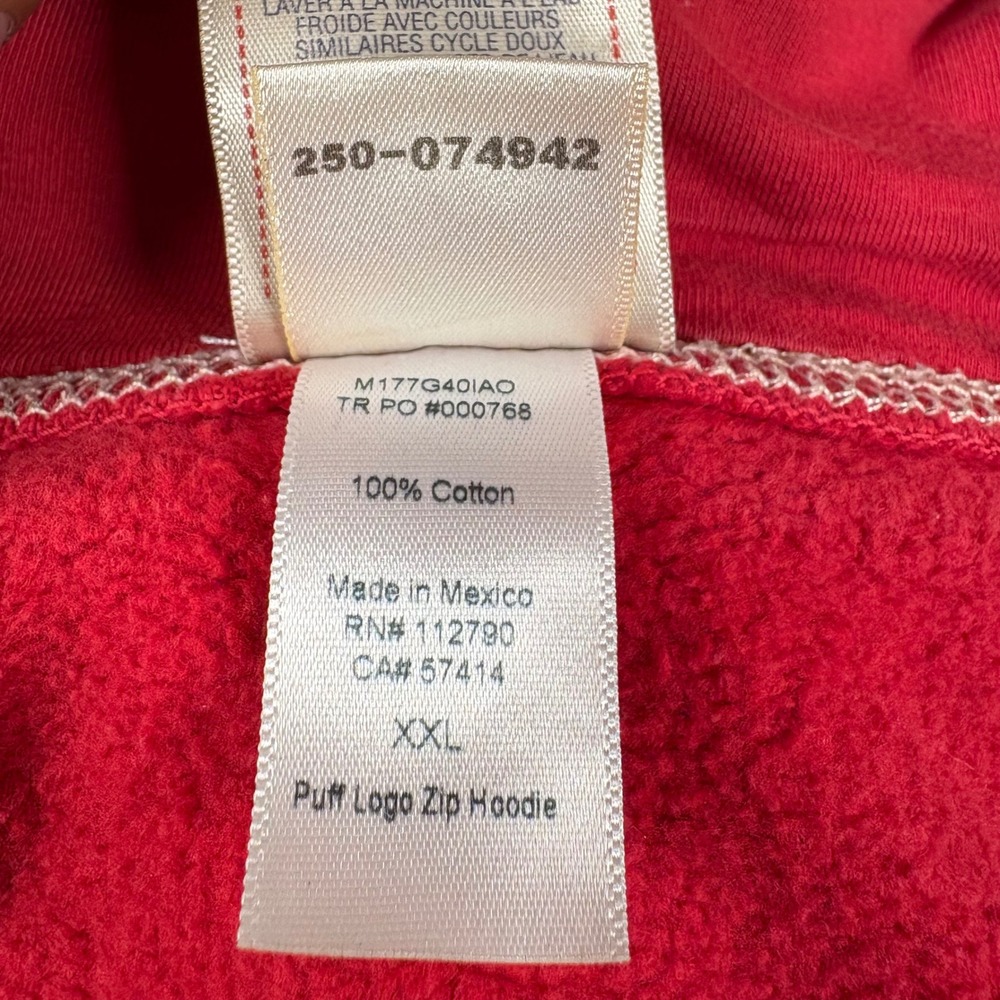 Vintage Y2K True Religion Hoodie Mens XXL Red Full Zip Buddha World Tour USA - Picture 3 of 9